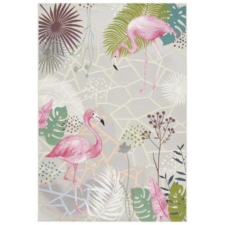 Safavieh 3 ft. 3 in. x 5 ft. 3 in. Barbados 500 Coastal Rectangle Rug, Grey & Pink BAR551F-3